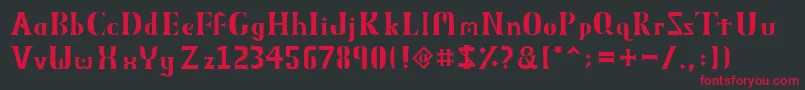 ObeliskMmxv Font – Red Fonts on Black Background