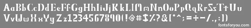 フォントObeliskMmxv – 灰色の背景に白い文字