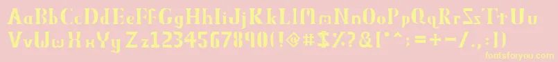 ObeliskMmxv Font – Yellow Fonts on Pink Background