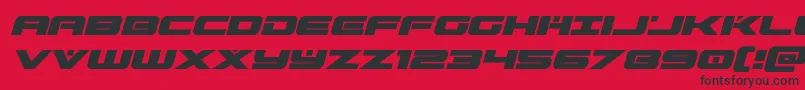 predataurital Font – Black Fonts on Red Background