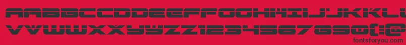 Czcionka predataurlaser – czarne czcionki na czerwonym tle