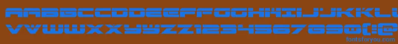 predataurlaser Font – Blue Fonts on Brown Background