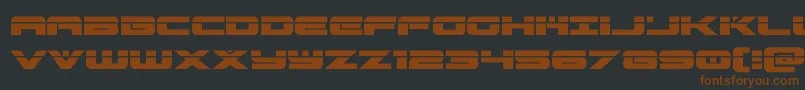 predataurlaser Font – Brown Fonts on Black Background