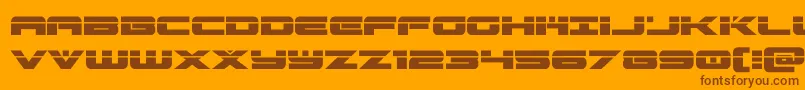 Czcionka predataurlaser – brązowe czcionki na pomarańczowym tle