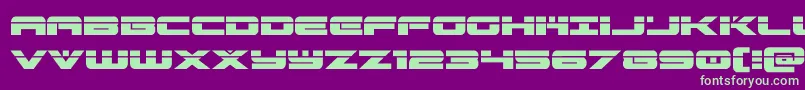 predataurlaser Font – Green Fonts on Purple Background