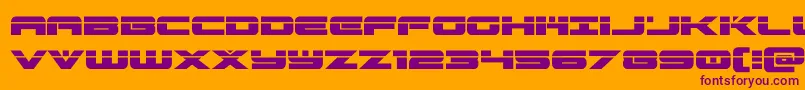 Police predataurlaser – polices violettes sur fond orange