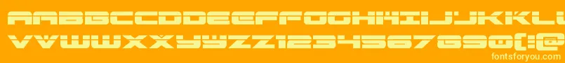 predataurlaser Font – Yellow Fonts on Orange Background