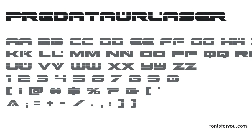 Predataurlaser (137272) Font – alphabet, numbers, special characters