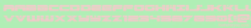 predataurlaser-fontti – vaaleanpunaiset fontit vihreällä taustalla