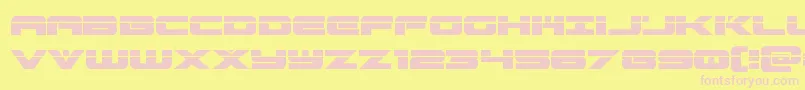 predataurlaser Font – Pink Fonts on Yellow Background