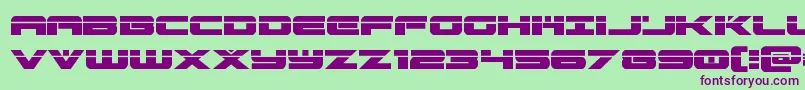 predataurlaser Font – Purple Fonts on Green Background