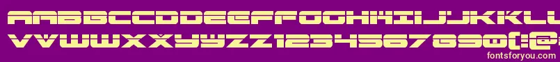 predataurlaser Font – Yellow Fonts on Purple Background