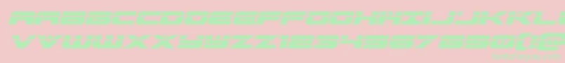 predataurlaserital Font – Green Fonts on Pink Background