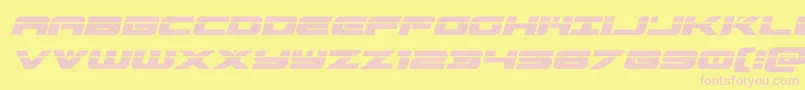 predataurlaserital Font – Pink Fonts on Yellow Background