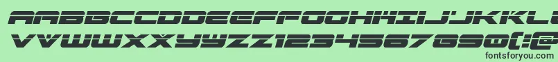 predataurlaserital Font – Black Fonts on Green Background