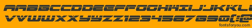 predataurlaserital Font – Black Fonts on Orange Background
