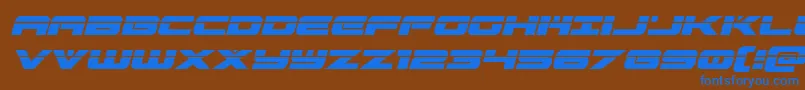 predataurlaserital Font – Blue Fonts on Brown Background