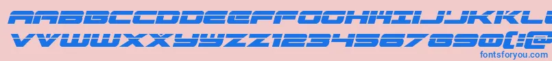 predataurlaserital Font – Blue Fonts on Pink Background