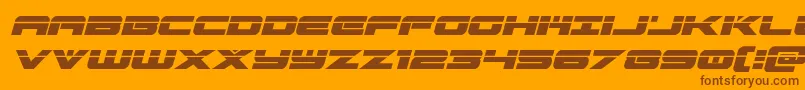predataurlaserital Font – Brown Fonts on Orange Background