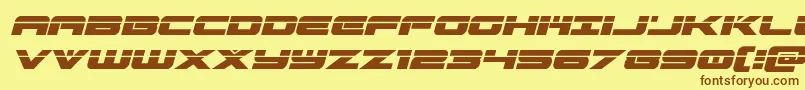 predataurlaserital Font – Brown Fonts on Yellow Background