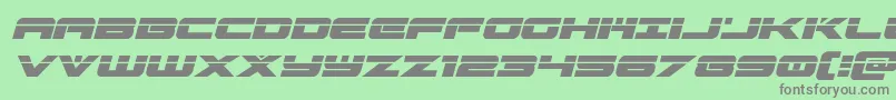 predataurlaserital-Schriftart – Graue Schriften auf grünem Hintergrund