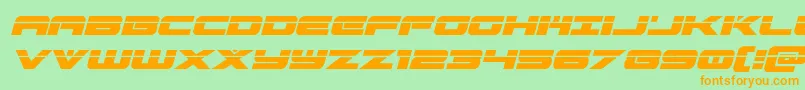 predataurlaserital Font – Orange Fonts on Green Background