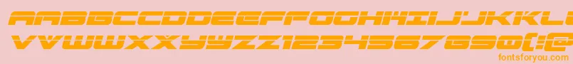 predataurlaserital Font – Orange Fonts on Pink Background