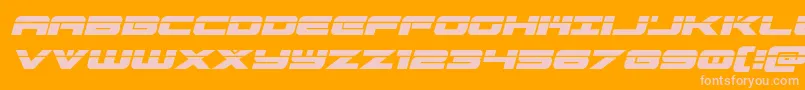 predataurlaserital Font – Pink Fonts on Orange Background