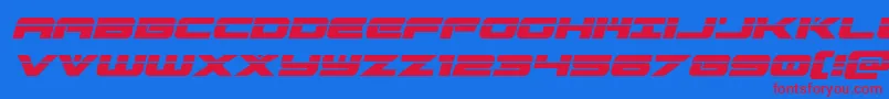 predataurlaserital Font – Red Fonts on Blue Background