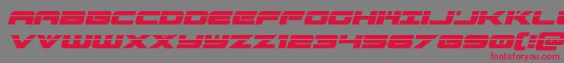 predataurlaserital Font – Red Fonts on Gray Background