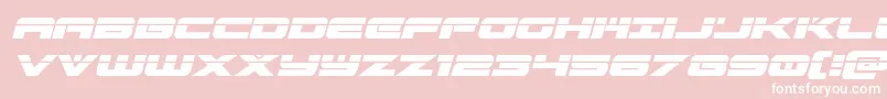 predataurlaserital Font – White Fonts on Pink Background