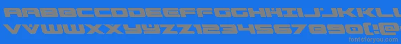 predataurleft Font – Gray Fonts on Blue Background