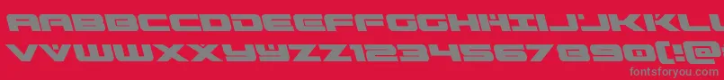 predataurleft Font – Gray Fonts on Red Background