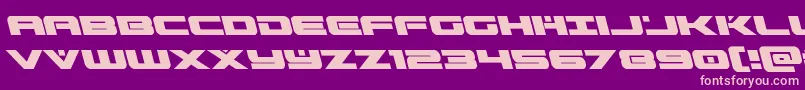 predataurleft Font – Pink Fonts on Purple Background