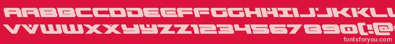 Шрифт predataurleft – розовые шрифты на красном фоне
