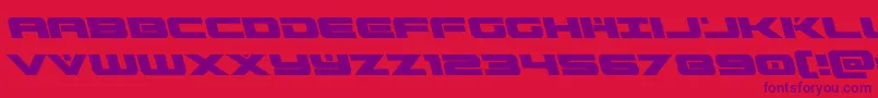 predataurleft Font – Purple Fonts on Red Background