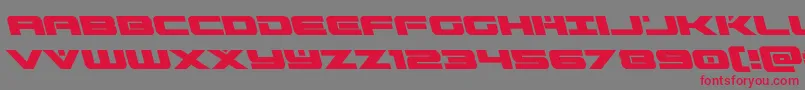 predataurleft Font – Red Fonts on Gray Background