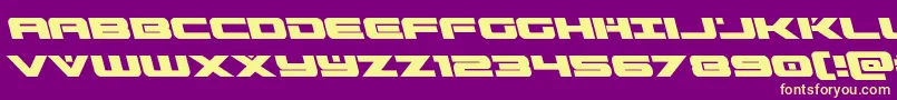 predataurleft Font – Yellow Fonts on Purple Background