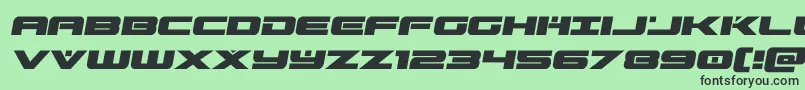 predataursemital Font – Black Fonts on Green Background