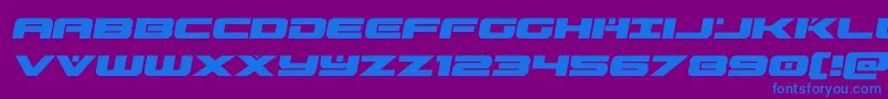 predataursemital Font – Blue Fonts on Purple Background