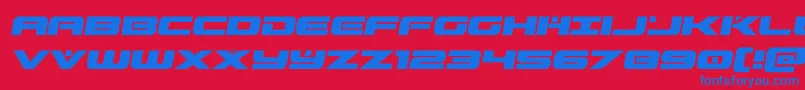 predataursemital Font – Blue Fonts on Red Background