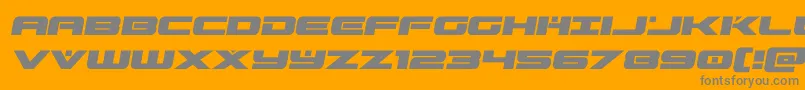 predataursemital Font – Gray Fonts on Orange Background