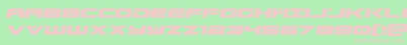 predataursemital-fontti – vaaleanpunaiset fontit vihreällä taustalla