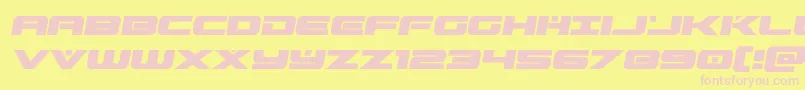 predataursemital-fontti – vaaleanpunaiset fontit keltaisella taustalla
