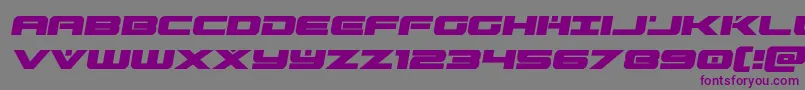 Шрифт predataursemital – фиолетовые шрифты на сером фоне