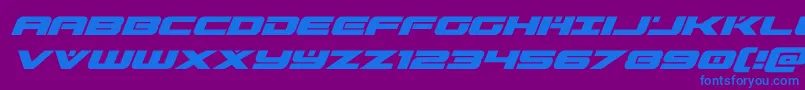Шрифт predataursuperital – синие шрифты на фиолетовом фоне