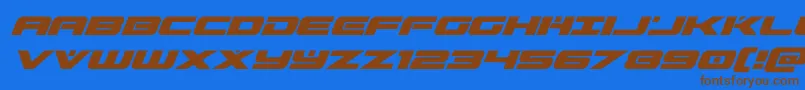 predataursuperital Font – Brown Fonts on Blue Background