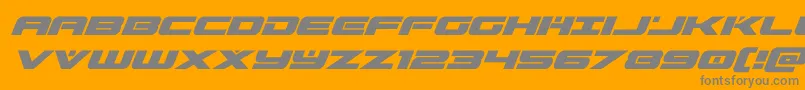 predataursuperital Font – Gray Fonts on Orange Background