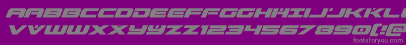 predataursuperital Font – Gray Fonts on Purple Background