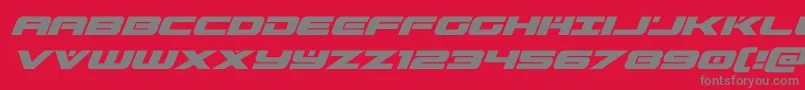 Fonte predataursuperital – fontes cinzas em um fundo vermelho